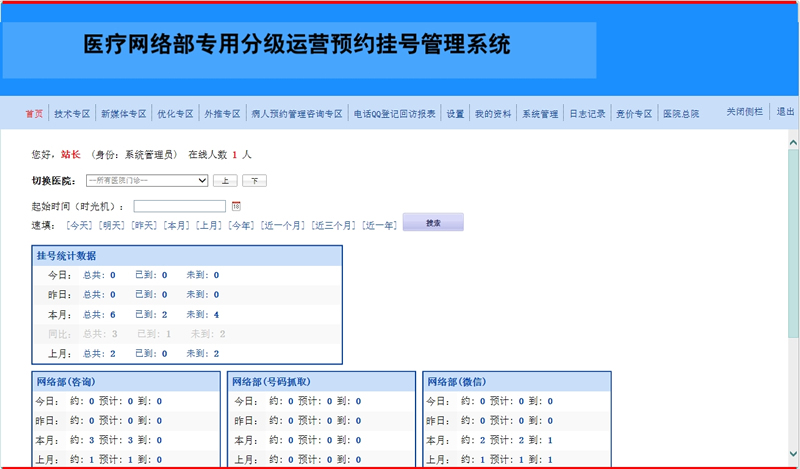 【首发】民营医院网络部专用预约系统高级版